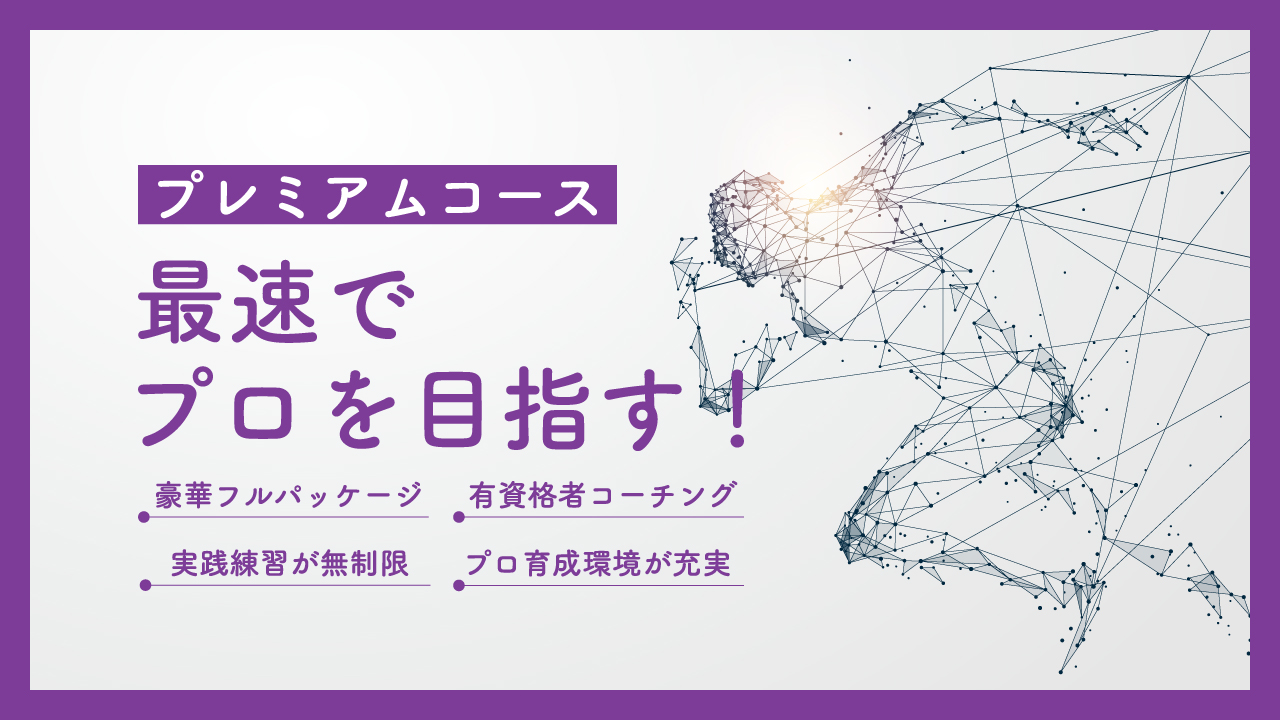 プレミアムコース 最速でプロを目指す！ 豪華フルパッケージ 実践練習が無制限 有資格者コーチング プロ育成環境が充実